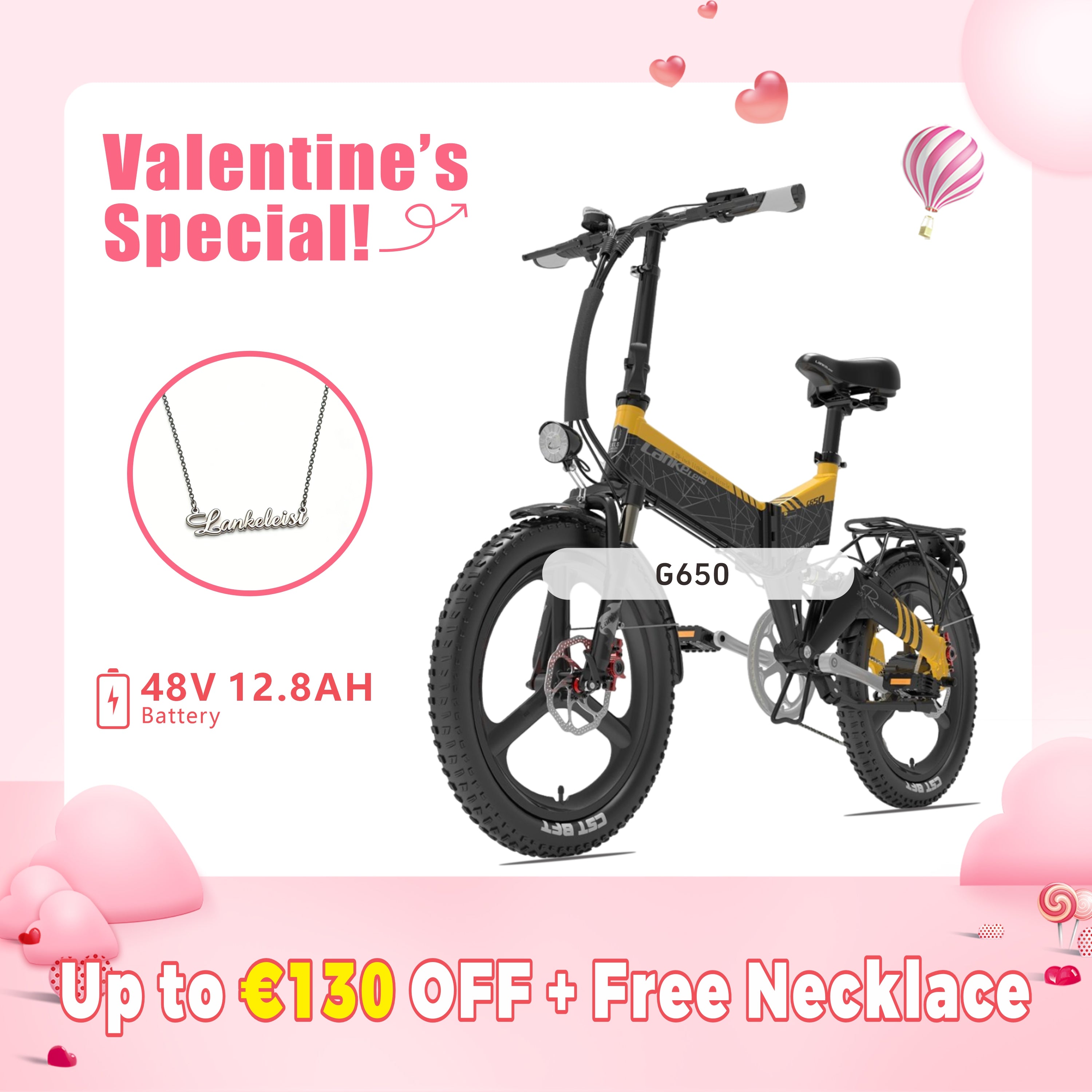 Lankeleisi G650 faltbares elektrisches Citybike