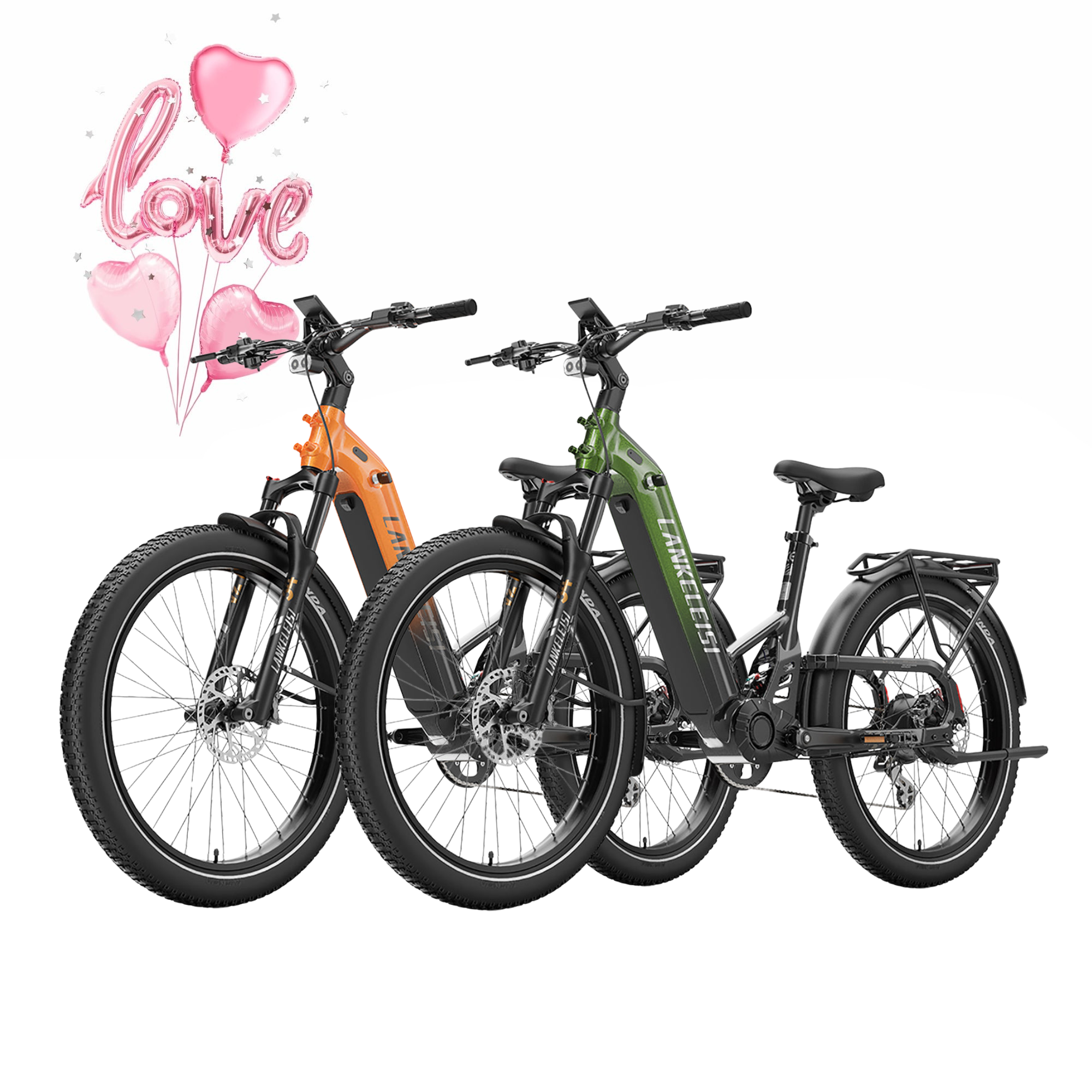 LANKELEISI KETT-8 urban electric bike with bundle features a sleek black frame, ergonomic seat, and 8-speed gear system.