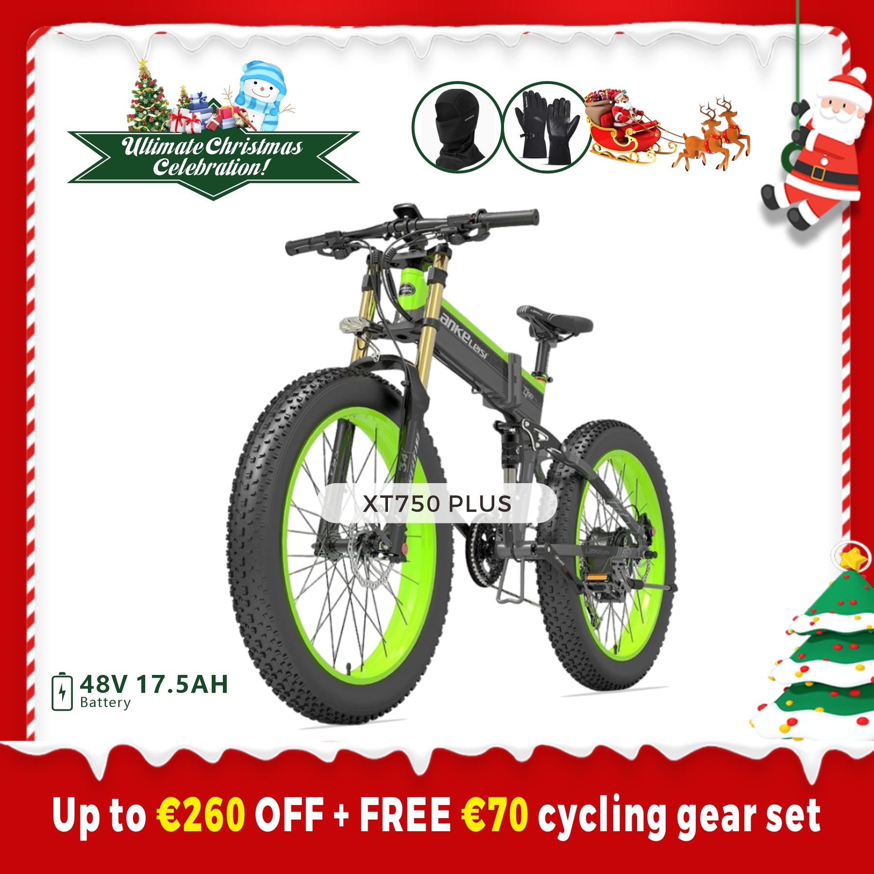 LANKELEISI XT750 PLUS VTT électrique à gros pneus BIG FORK