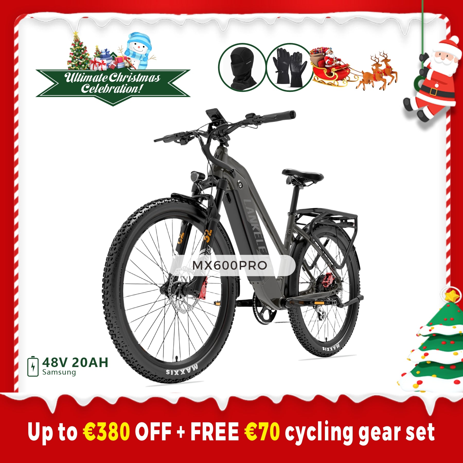 【Pré-vente】Lankeleisi MX600PRO 500W moteur 27,5 "pneu 20Ah batterie Samsung vélo électrique de ville