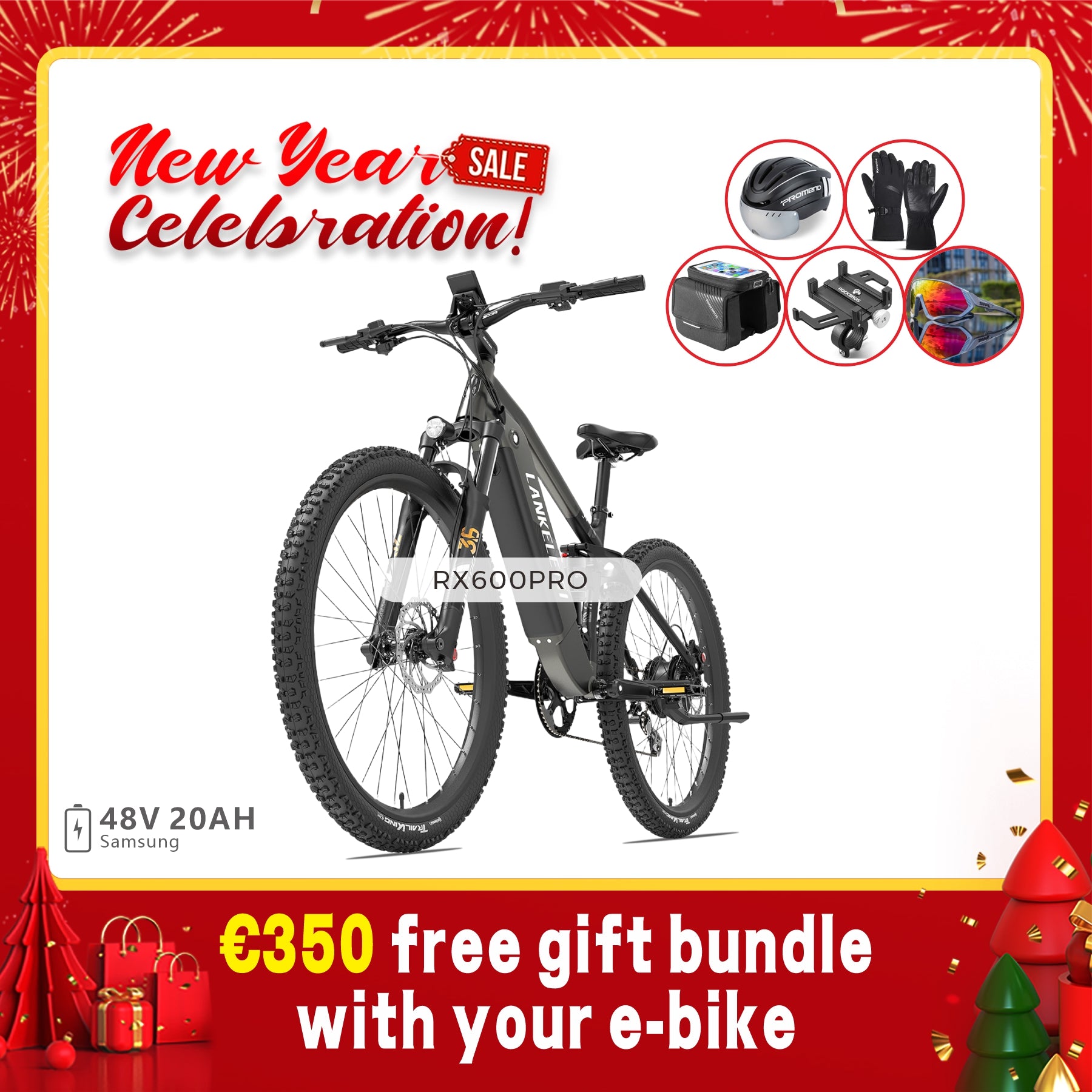 【Pre-sale】LANKELEISI RX600PRO Mountain Electric Bike(New Arrivals)