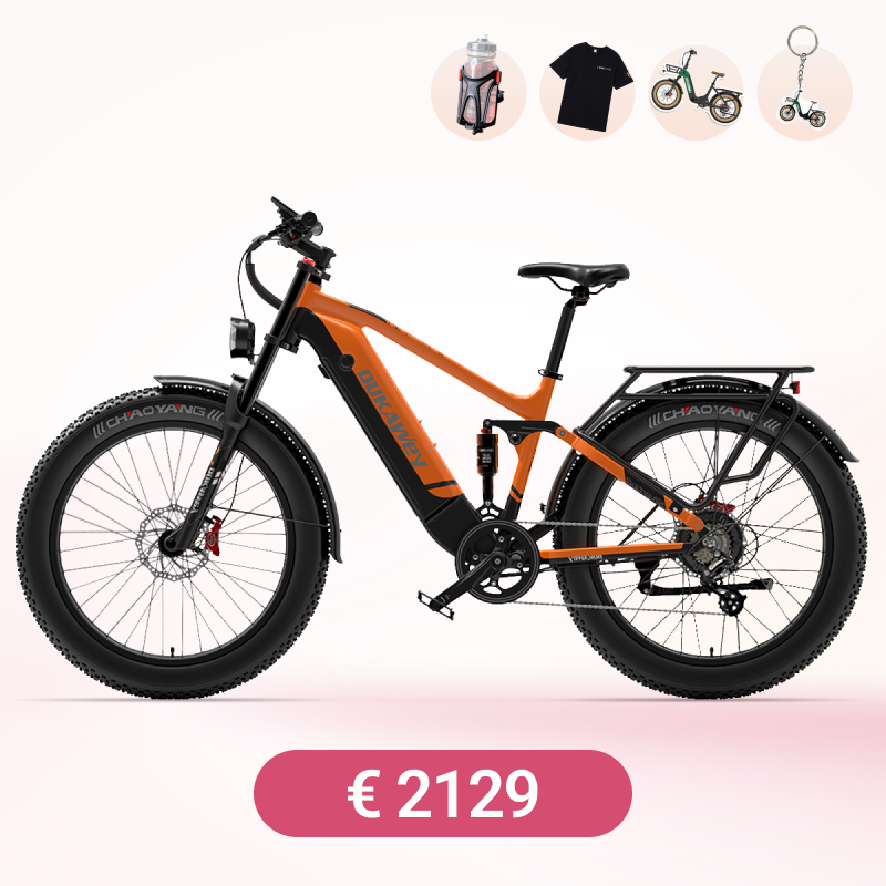 Dukawey Silvertip8 1000W 26” Fat Bike Mountain E-Bike