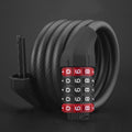 Lankeleisi electric bike cable lock showing durable metal chain and key lock mechanism for security.