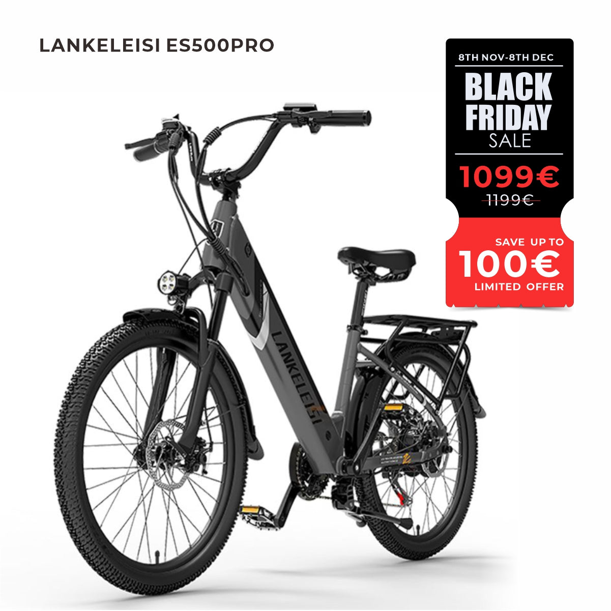 Vélo de ville électrique LANKELEISI ES500PRO (NOUVEAU EN 2023)