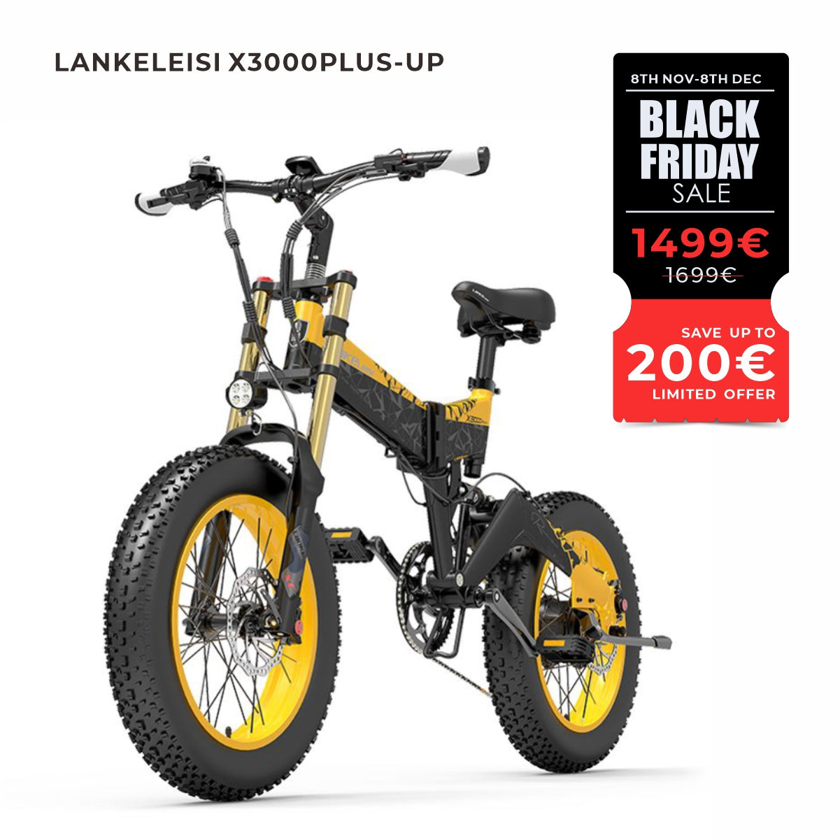 LANKELEISI X3000Plus-UP Fat Tire Snow E-Bike