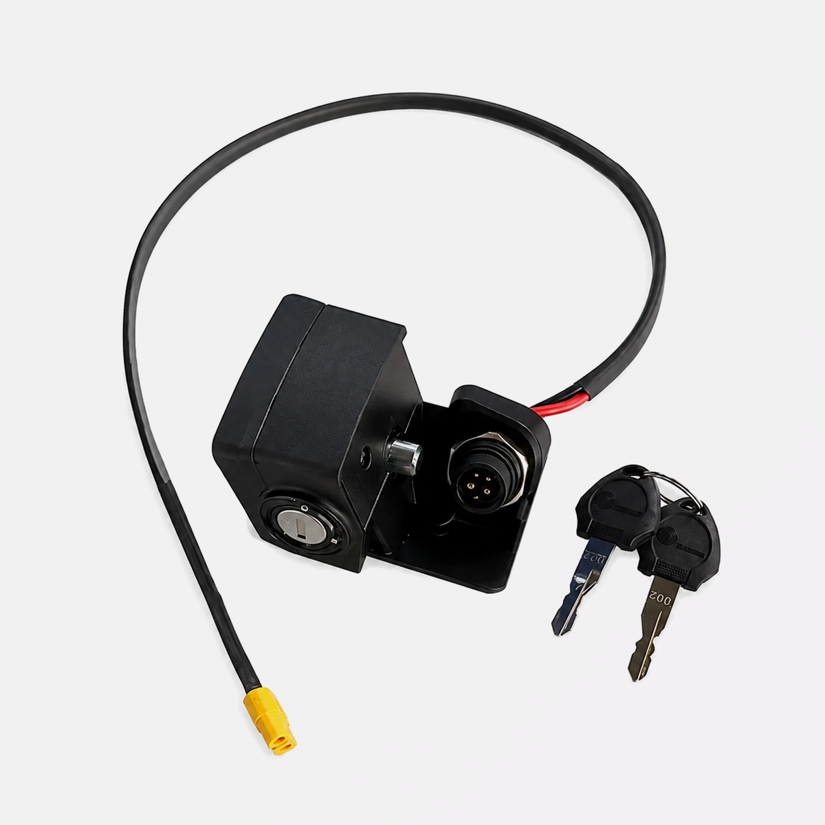 Cerradura de batería para bicicleta eléctrica LANKELEISI (con llaves)  