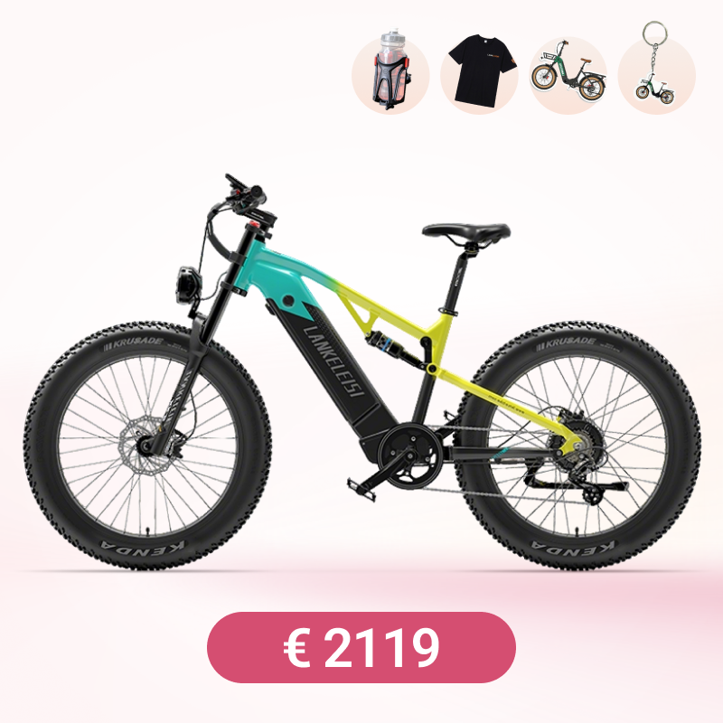 LANKELEISI RV800 Plus Vélo de montagne électrique à moteur Bafang