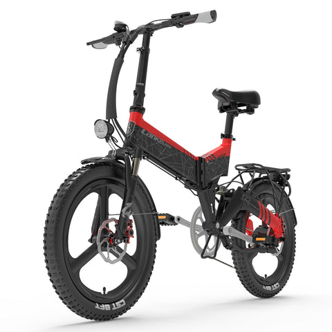 Lankeleisi G650 접이식 전기 도시 자전거 레드