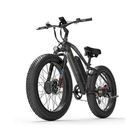 Lankeleisi Mg740 Plus Przedni i tylny rower elektryczny terenowy z podwójnym silnikiem, szary