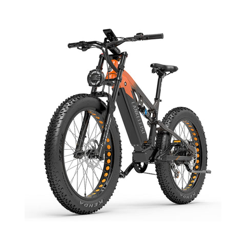 Lankeleisi RV800 Plus Elektro-Mountainbike mit Bafang-Motor, schwarzes E-Bike