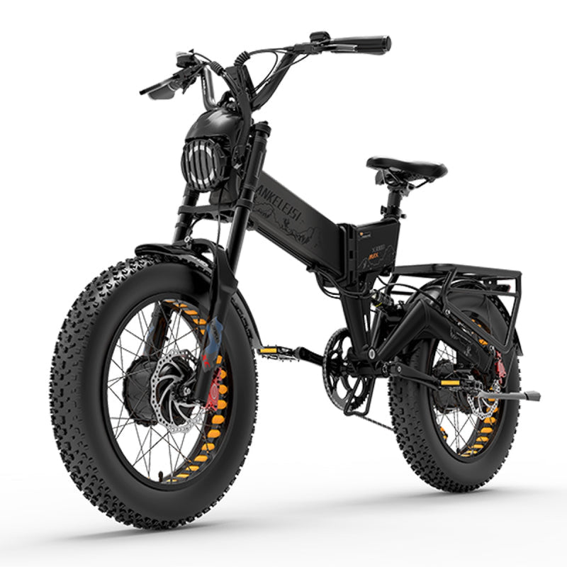 Сгъваем електрически планински велосипед Lankeleisi X3000 Max 2000 W с двоен мотор (нови постъпления) сив Ebike