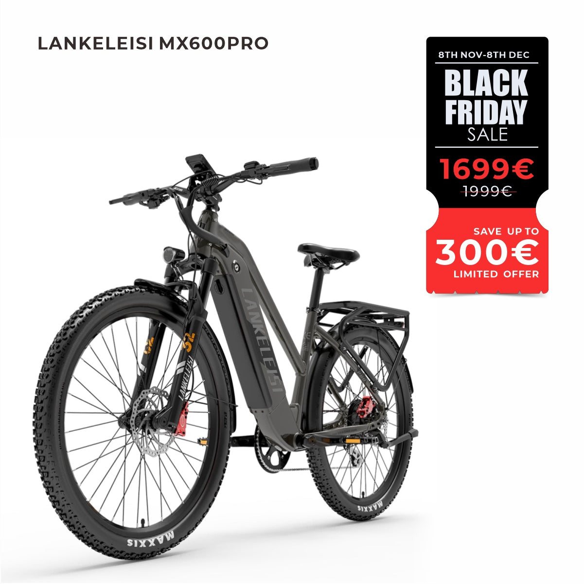 【Vorverkauf】Lankeleisi MX600PRO 500W Motor 27,5"Reifen 20Ah Samsung Akku City Elektrofahrrad