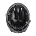 LANKELEISI E-Bike helmet in black with adjustable straps and ventilation for safety and comfort during cycling.